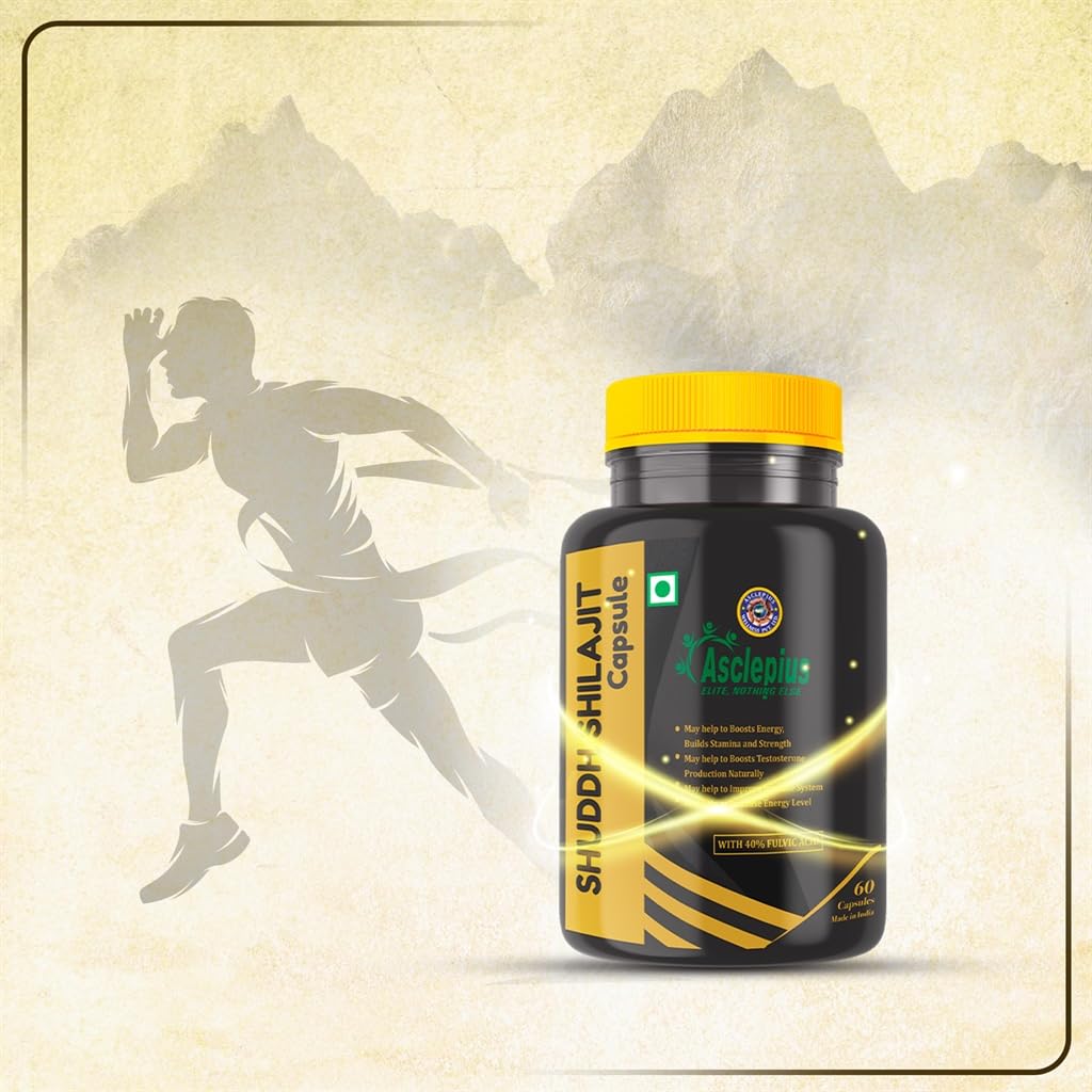 Kirti Health Care Shuddh Shilajit Capsule Ayurvedic Herbal Extract and Traditional Dietary Supplement for Daily Stamina and Wellness, 60 Capsules