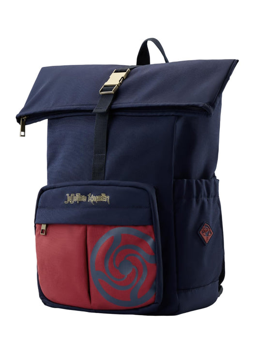 The Souled Store Jujutsu Kaisen: Curse Breaker Backpack | JJK Anime Expandable Roll Top Laptop Backpack 15" Water Resistant Polyester Unisex Travel College Office Bag