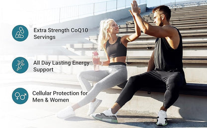 Coenzyme Q-10 300 mg,Enriched with Resveratrol & Omega-3 EPA/DHA || 60 capsules Healthy Heart|| Brain|| Immunity | (Pack of 1 |(60 Capsules)|)