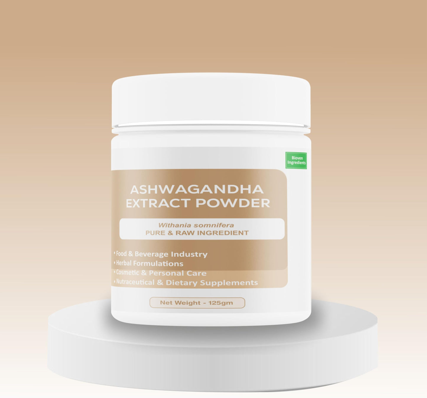 Bioven Ingredients Ashwagandha Extract 125g, 500g (Small, 125.00)