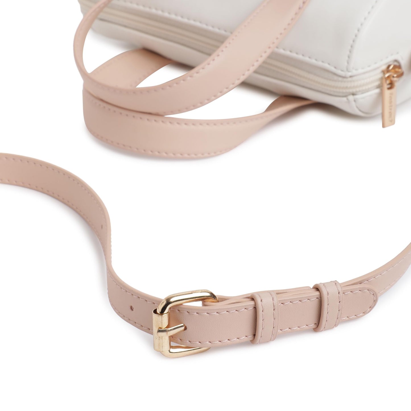 Fastrack Spacious Sling Bag for Girls | Stylish Crossbody Bag for Girls, Ladies, Women | Minimalistic Bag Made of Faux Leather (Powder Pink)