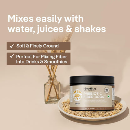 The Good Bug Prebiotic Fiber Boost Powder Improves Digestion Bloating & Gas Relief Natural Fiber Supplement From Green Pea, Chicory Root & Fos Non-Gmo Gluten Free 15 Servings