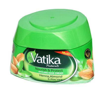 Dabur Vatika 140ml Nourish & Protect Styling Hair Cream Henna Almond Aloe Vera 132