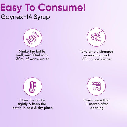 Jareto Gaynex-14 Syrup for Women | Ayurvedic Medicine for Women Health | Pcos/Pcod Women Care for Menstrual Health, Relief from Irregular & Painful Periods Ladies Tonic| 200 ml