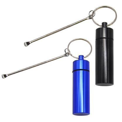 JAZZY PEARLS® Pocket Keychain Pill Box Mini for Supplements Medications Bluepill Boxes Pill Cases Health Care Health