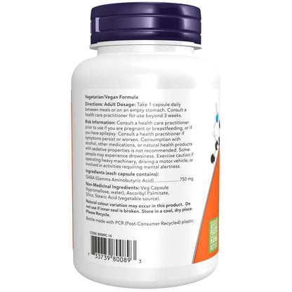 Now GABA Extra Strength 750mg 100vcap- image 6