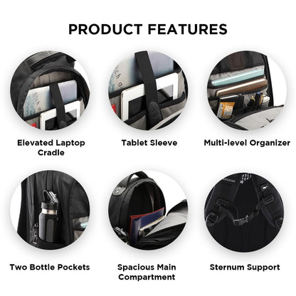 HARISSONS BPLT Star-Big 17" inch Professional Laptop Backpacks for Men, Women (Black, 28 Ltrs)