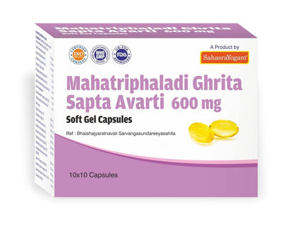 Sahasrayogam Health Sciences Mahatriphaladi Ghritam 600 MG Saptavarti S- image 2