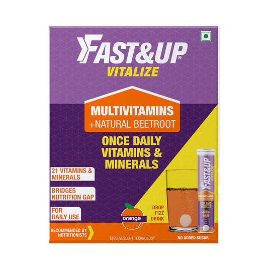 Fast&Up Vitalize Mutivitamin Supplements, One daily with Natural Beetroot Extrac