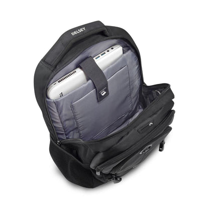 Delsey Paris Black Laptop Backpack For Men And Women (Element) 15.6 Inch