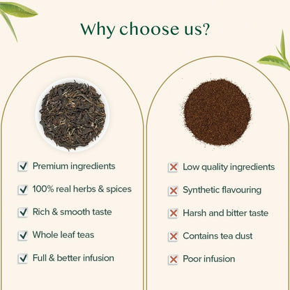 VAHDAM, First Flush Darjeeling Tea - (100g) | Loose Leaf Black Tea - Flowery, Aromatic & Delicious | Champagne Of Teas | Mellow & Fragrant | Direct From India | Vacuum Sealed