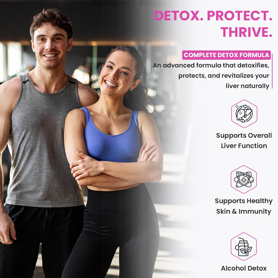 NATURYZ After Cheers Fatty Liver & Alcohol Detox Supplement with Milk Thistle, N-Acetyl Cysteine (NAC), Green Tea & Beetroot | Advanced Liver Health, Hangover Recovery | Helps detox After Drinking | 60 Vegetarian Capsules