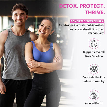 NATURYZ After Cheers Fatty Liver & Alcohol Detox Supplement with Milk Thistle, N-Acetyl Cysteine (NAC), Green Tea & Beetroot | Advanced Liver Health, Hangover Recovery | Helps detox After Drinking | 60 Vegetarian Capsules