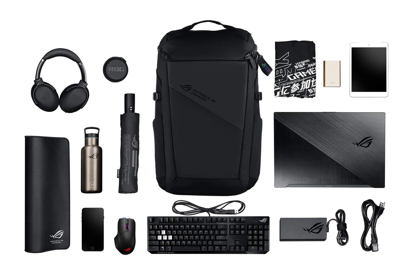 ROG Ranger BP2701 (2025) Lightweight Gaming Backpack, Spacious Storage Upto 22L, Ergonomic Design, Built-in Luggage Strap, Adjustable Chest Strap, fits up to a 17-inch Laptop, Black, 0.93 kg