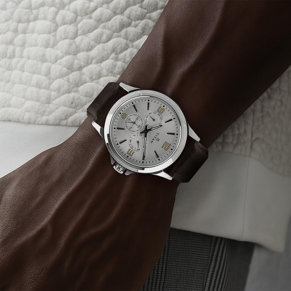 Titan Analog Silver Dial Men's Watch-NM1698SL01 / NL1698SL01/NP1698SL01