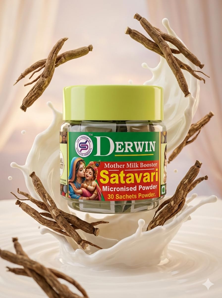 DERWIN Micronised Shatavari Powder – Satavari Organic, 210g - 30 S