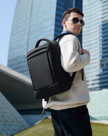 Arctic Hunter Slim Laptop Backpack for Men Women 16L Lightweight 2 Pockets Office Backpack Sleek Water Resistant 15.6-inch Laptop Bag for Business Daily College,Black
