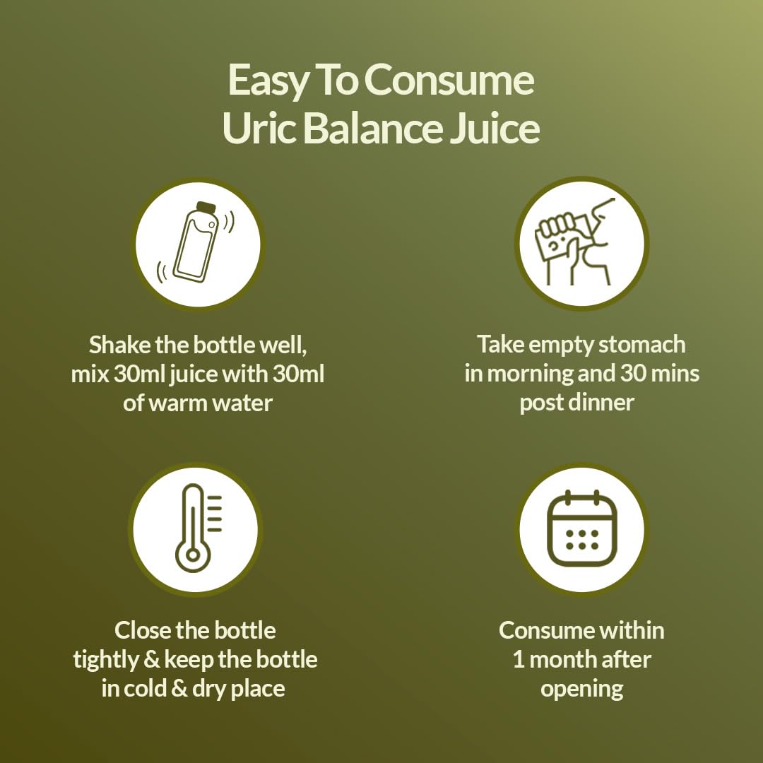 KRISHNA'S HERBAL & AYURVEDA Uric Balance Juice 1000 Ml | Balancing Uric Acid Naturally | Power Of Kutki, Adusa, Arand Mool & 6 More Herbs