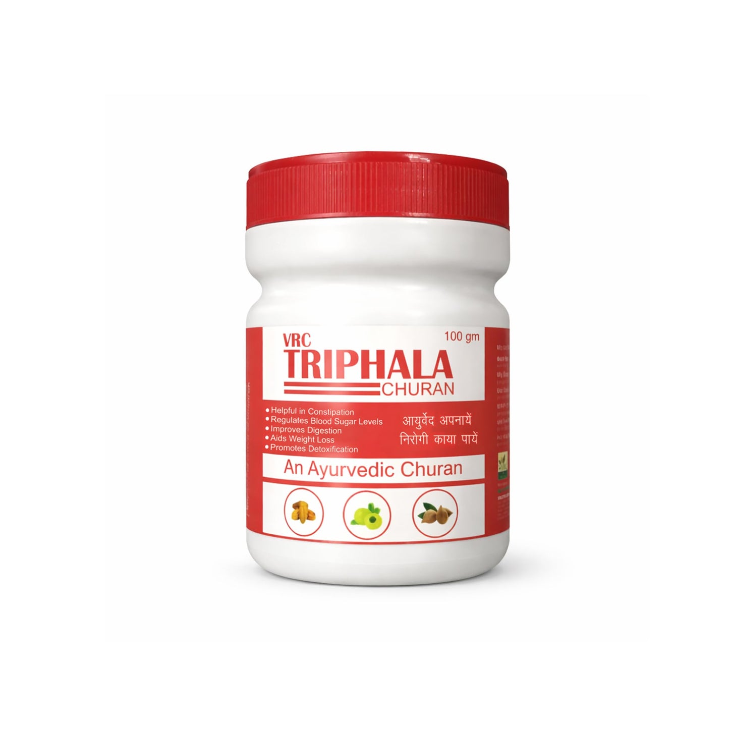 VRC Healthcare Triphala Churan 100g | Ayurvedic Supplement with Amla, Baheda & Harad | Helps in Constipation, Blood Sugar Level, Improves Digestion, Weight Loose, Gut Health, Immunity Booster