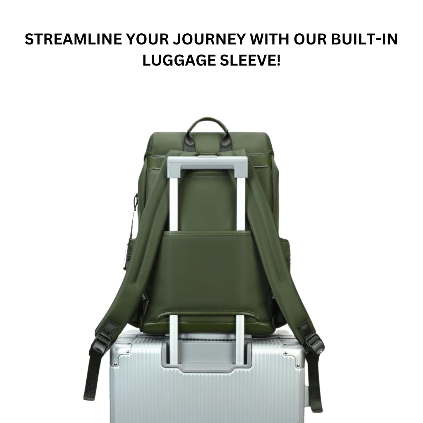 AETHON The Ridge Backpack | 15.6-inch Shoulder Bag | Nylon Fabric | Separate Laptop Compartment | Adjustable Straps | Waterproof Design | Travel Bag (Olive)