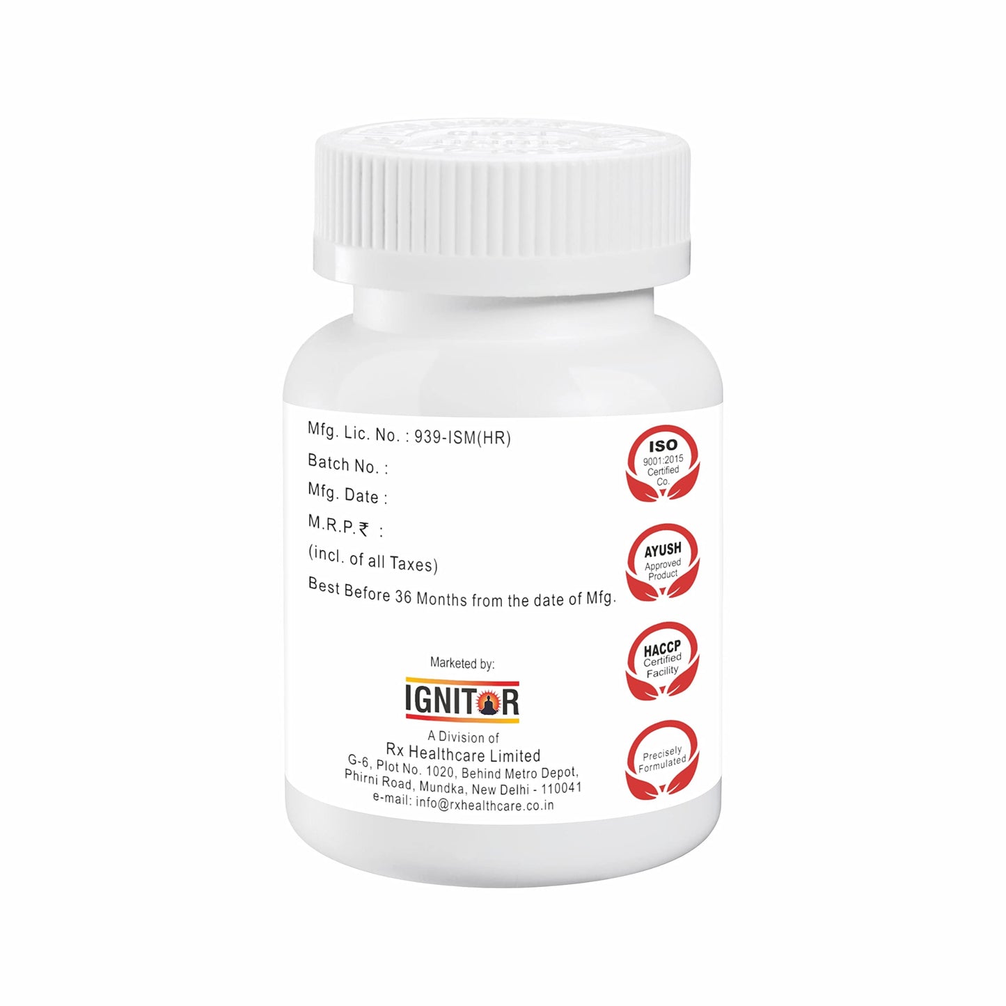 IGNITOR Pure Extract Aloe Vera Capsules Helpful for Hair Grow | Skin | Burns | Constipation - (1 Piece)