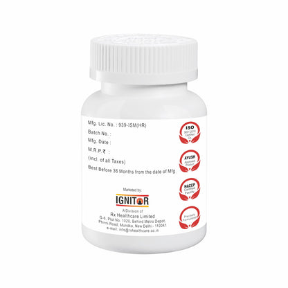 IGNITOR Pure Extract Aloe Vera Capsules Helpful for Hair Grow | Skin | Burns | Constipation - (1 Piece)