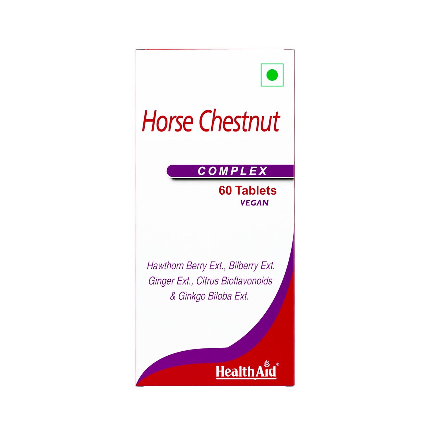 HealthAid Horse Chestnut Complex 60 Veg Tablets| Supports Vascular Health, Varicose Veins, Hemorrhoids, Restless Legs & Healthy Circulation | Discomfort Relief with Herbal Extracts | For Men & Women