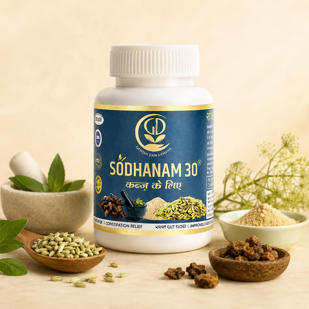 SODHANAM 30 Ayurvedic Gut Health Powder | Digestive Support, Natural Detox, Bloating Relief & Bowel Wellness | Herbal Formula
