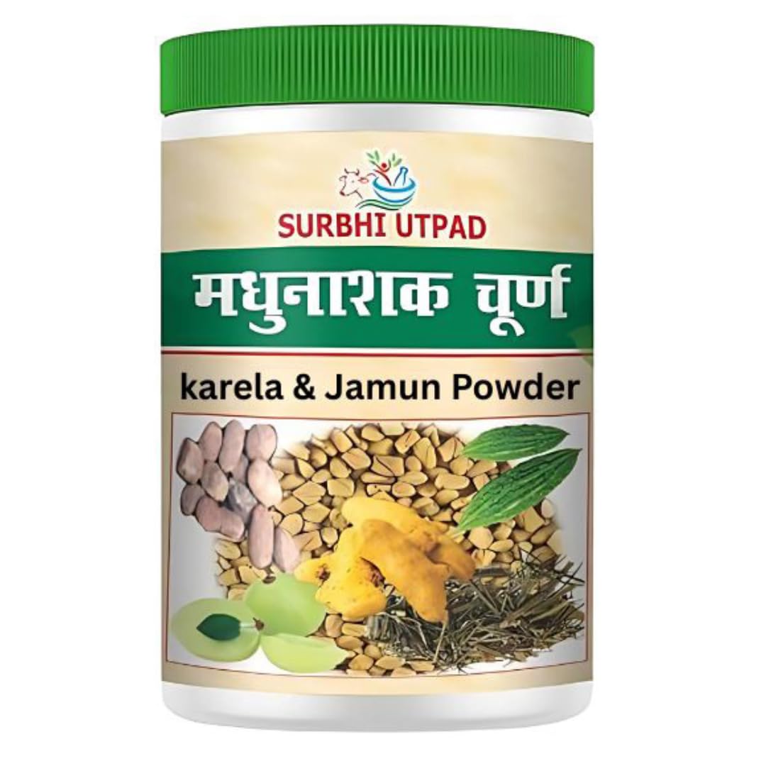 SURBHI UTPAD Karela Jamun Ayurvedic Diabetic Detox Powder with 10 Herbs 200g