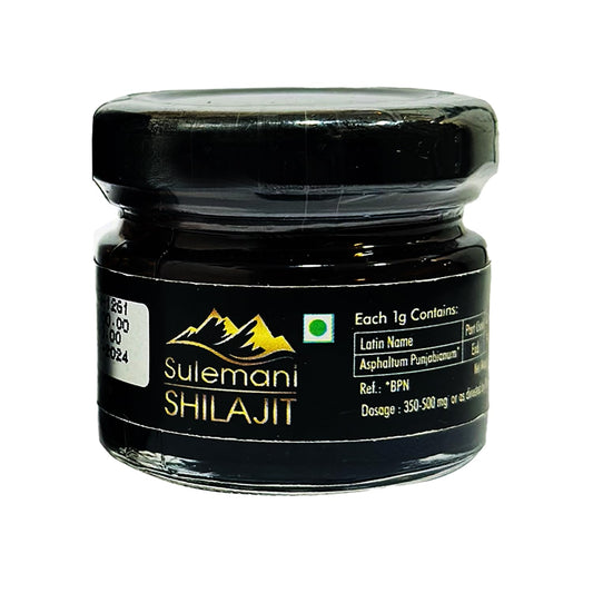 Hakim Suleman's Sulemani Shilajit Resin – 100% Natural, Authentic Mineral Pitch, Rich in Fulvic Acid & Trace Minerals, Energy & Stamina Booster - 0.02 Kg