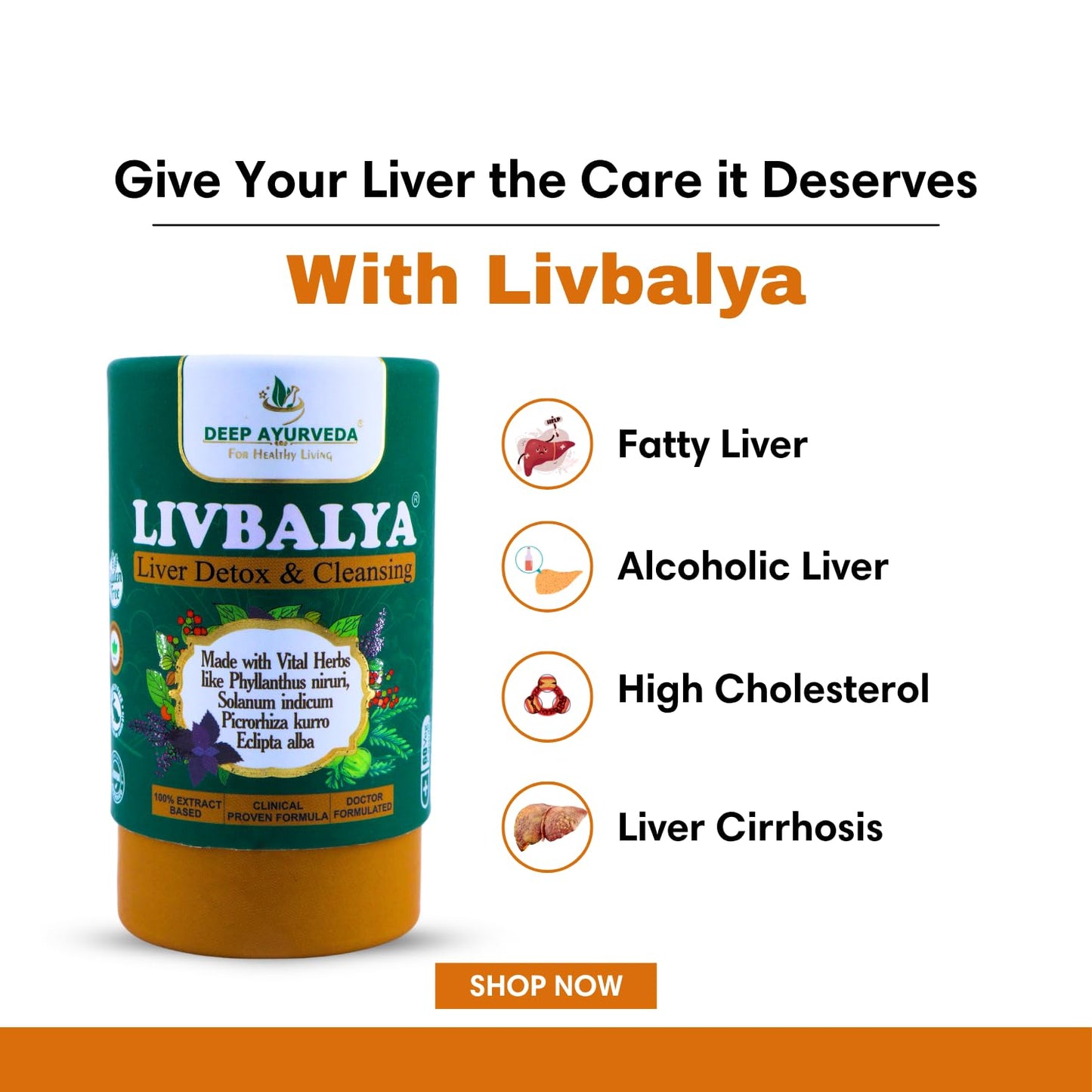 Livbalya Liver Detox Supplement | Supports Liver Health & Detoxification | Herbal Cleanse Formula | 60 Vegan Capsules