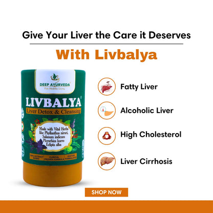 Livbalya Liver Detox Supplement | Supports Liver Health & Detoxification | Herbal Cleanse Formula | 60 Vegan Capsules