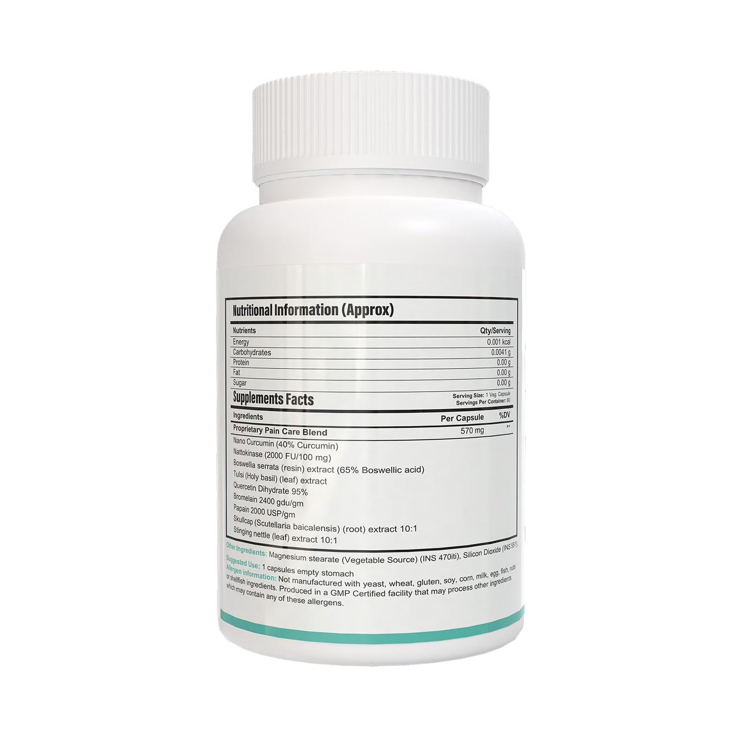 Autoimmunity Care Pain Care | Advanced Joint Pain Relief & Inflammation Support Supplement | NanoCurcumin, Boswellia Serrata, Nattokinase & Herbal Extracts | Joint, Muscle, Knee & Migraine Support | 60 Caps (60 doses)