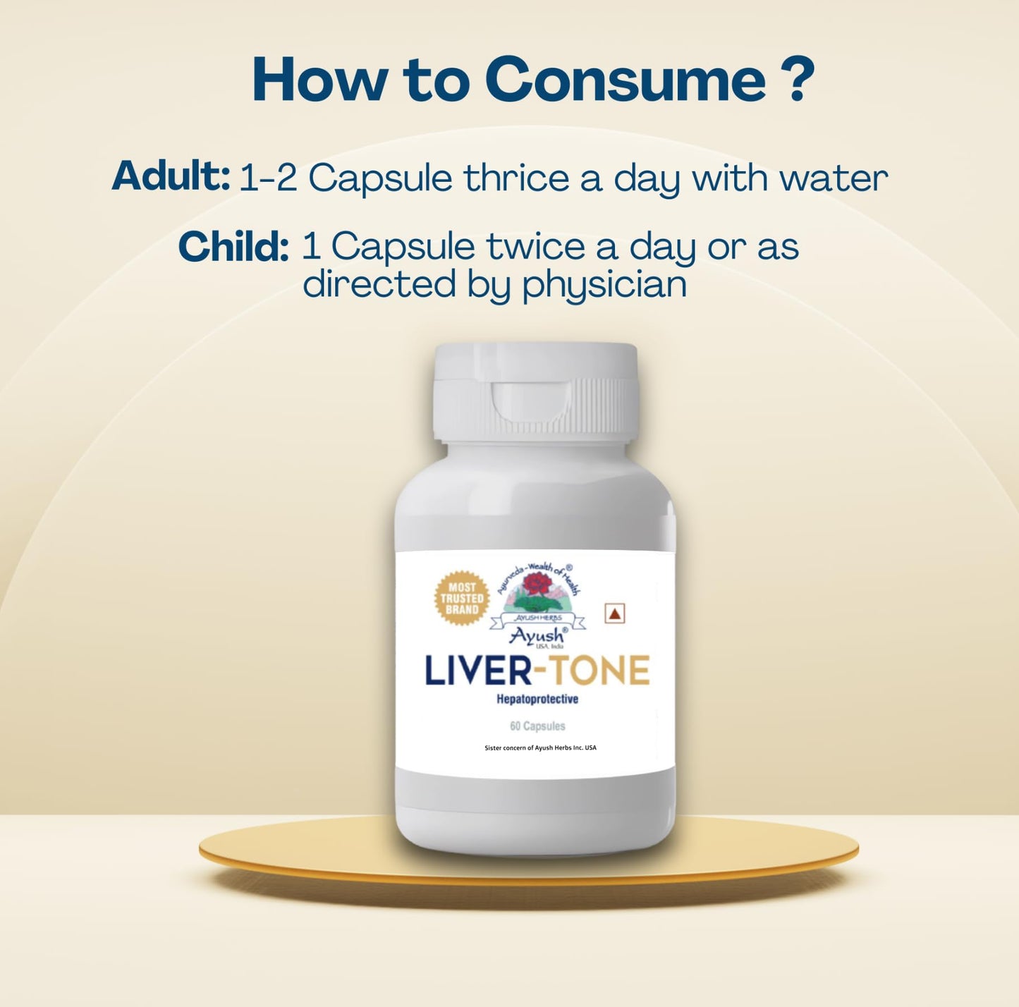 Ayush Herbs Livertone 1 * 60 Caps Brown