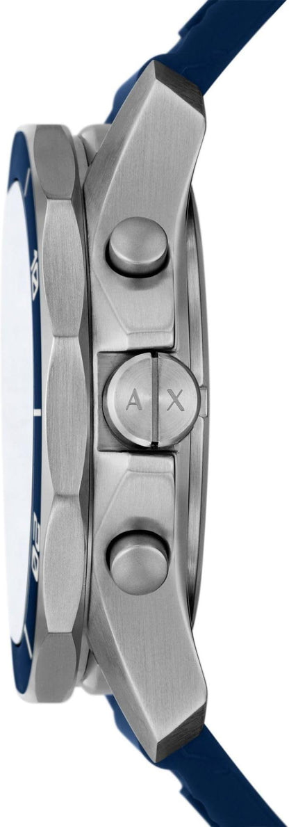 Armani Exchange Men's Quartz Analog Watch with Stainless Steel Strap AX7151SET, Blue and Grey, talla única, Classic