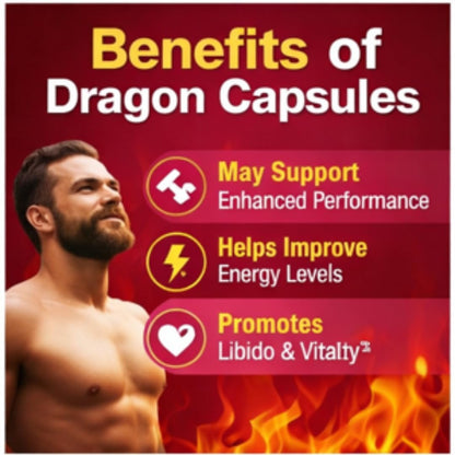 Miss Me Ready-Men Dragon Capsules | Ayurvedic Herbal Supplement for Men | 60 Capsules | Traditional Ayurvedic Formula For male wellness and performance