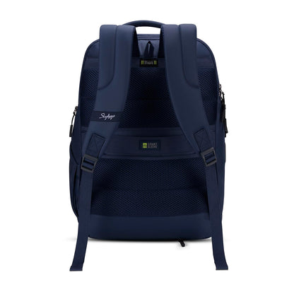 Skybags Hustle 15.6 Inch Compatible Laptop Backpack 31L | 3 Compartments with Flushed USB Ports (Type A & Type C) & Rain Cover | Side Bottle Pockets | Office & Travel Backpack for Men & Women (Navy)