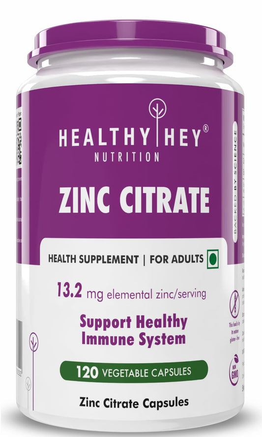 HealthyHey NutritionHealthy Hey Nutrition Zinc Citrate - 120 Veg Capsules