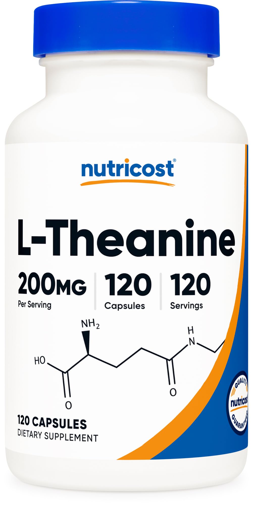 Nutricost L-Theanine 200mg; 120 Capsules - Double Strength
