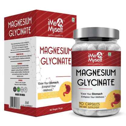 iMeMyself Magnesium Glycinate Capsules – 90 Count | Dietary Supplement for Stomach Comfort & Daily Wellness