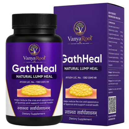 GathHeal Natural Lump Heal Supplement | Ayurvedic Herbal Wellness Formula for Overall Health Support | Premium Herbal Dietary Supplement | (Pack Of 60 Capsules)
