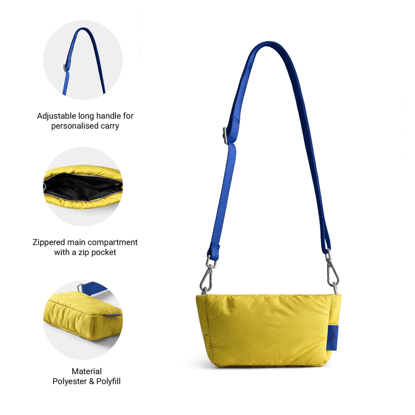 DailyObjects Yellow Puft Crossbody Bag