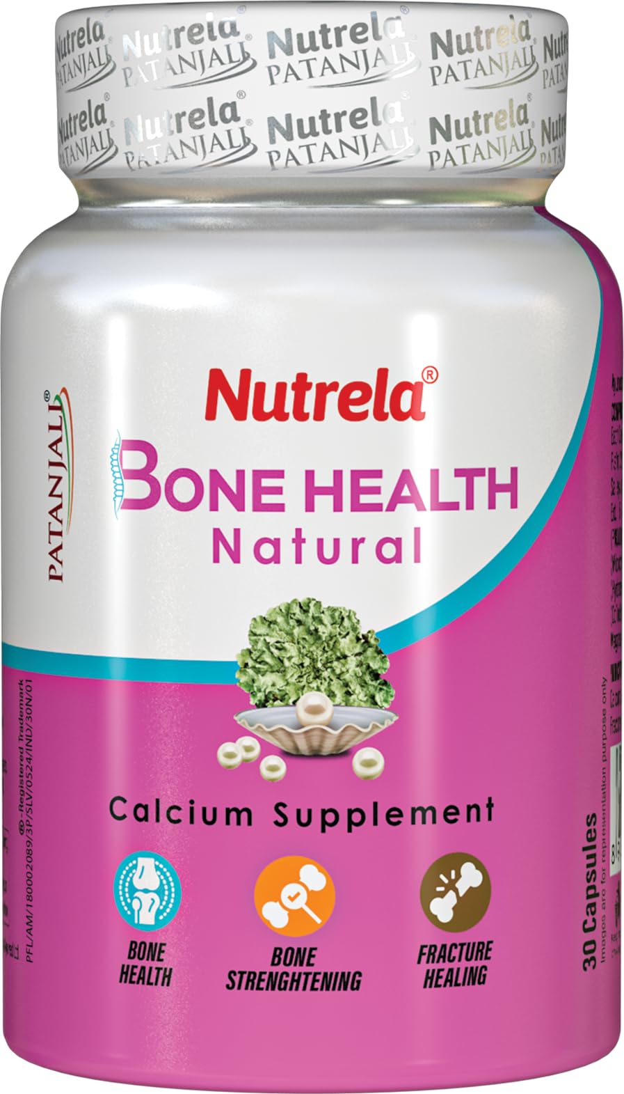 NUTRELA Bone Health Natural Calcium Supplement for Men & Women | Supports Bone Density, Joint Health, and Muscle Strength - 30 Capsules