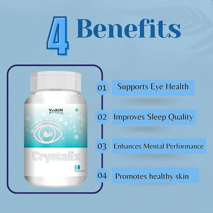 Vokin Biotech Crystalix Complete Eye Health Formula, 60 Capsules