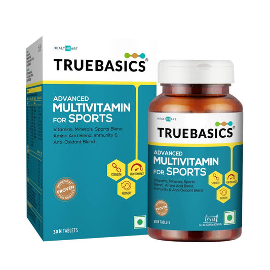 TrueBasics Advanced Multivitamin For Sports & Fitness, 30 Multivitamin Tablets,