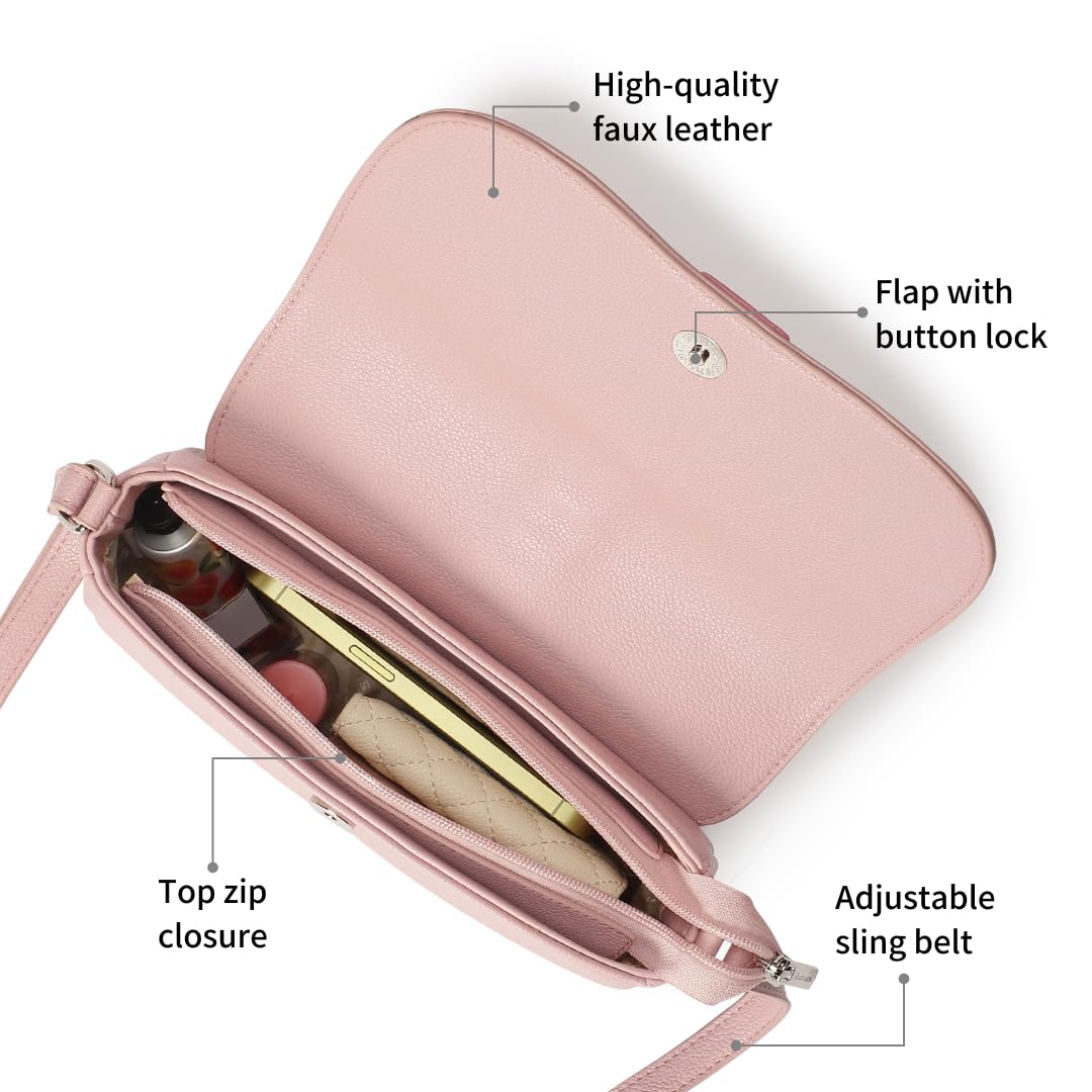 Fastrack On the Go Sling Bag for Women| Compact Crossbody with Magnetic Closure Flap, Adjustable Strap & Internal Zipper Pocket | Trendy Everyday Sling Bag for Women
