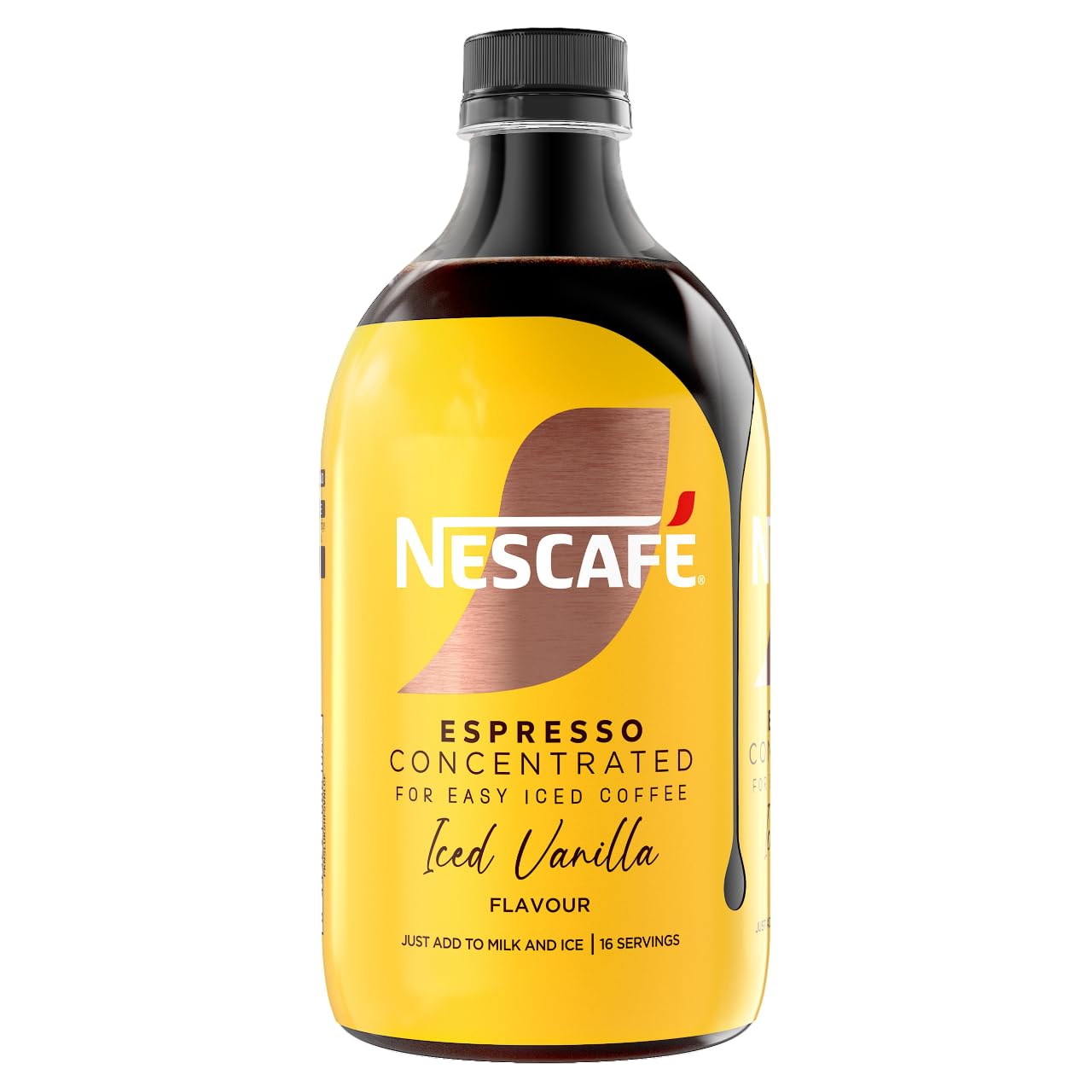 NESCAFE Espresso Concentrated Iced Vanilla Coffee Mix, 500ml Bottle, Fervor 16 Servings, Easy to Prepare Cold Coffee with Rich Espresso Base, Made in Thailand