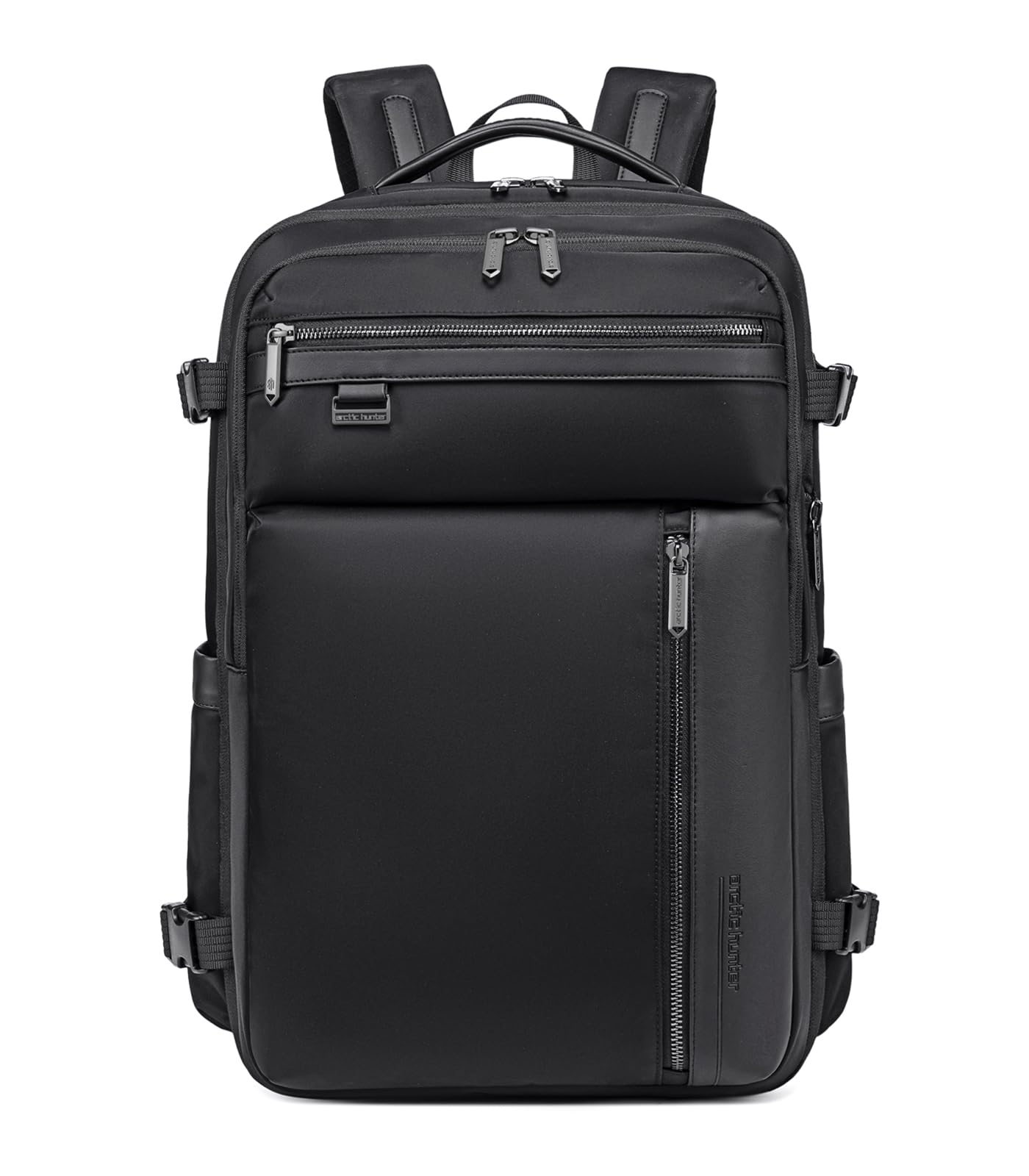 Arctic Hunter Expandable Travel Backpack For Men 35L Shockproof EVA Back Pad Water-repellent Heavy Duty & Large 17.3-inch Laptop Bag For Business Trip,Travel Abroad (Black)