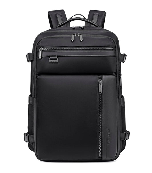 Arctic Hunter Expandable Travel Backpack For Men 35L Shockproof EVA Back Pad Water-repellent Heavy Duty & Large 17.3-inch Laptop Bag For Business Trip,Travel Abroad (Black)