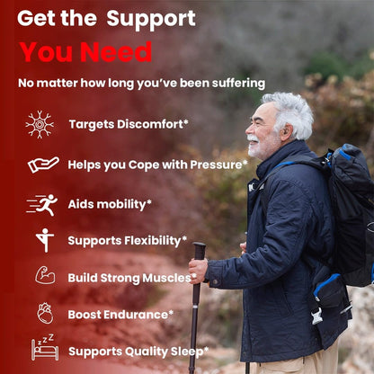 Nutrisage Nerve Support Formula- Neuropathy Support Supplement, with 600 mg Alpha Lipoic Acid, Pine Bark, L-Carnitine, Magnesium & Potent Herbs, Non-GMO Nerve Support, 60 tab-1mth course (1)